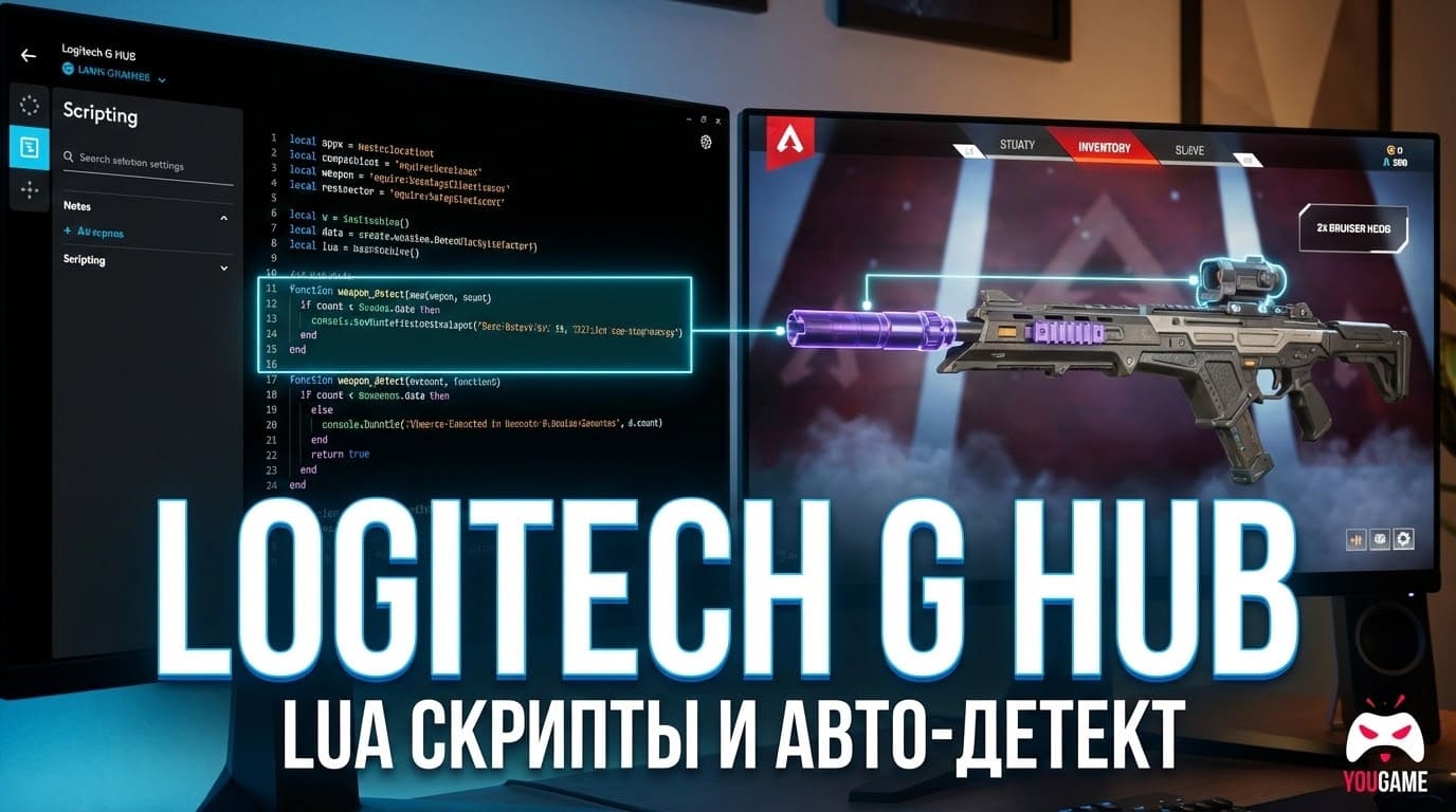 Настройка LUA скрипта в Logitech G Hub